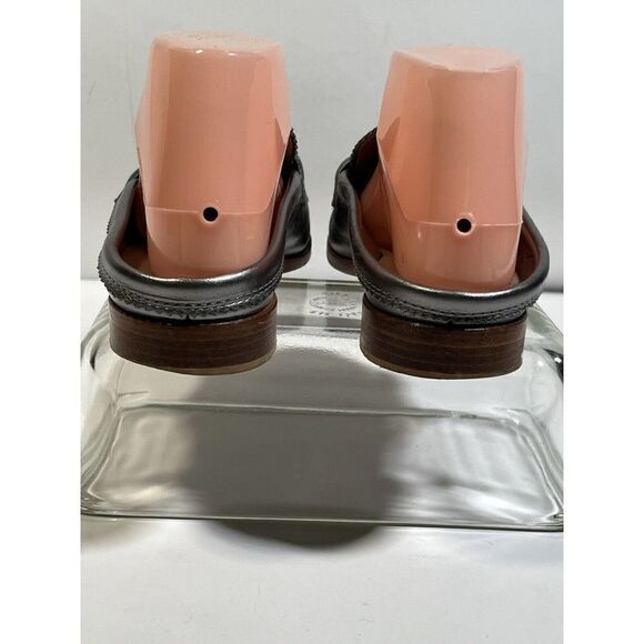 AGL Attilio Giusti Leombruni Silver Metallic Loafers Mules Shoes 37 EU 7 US - Picture 9 of 14
